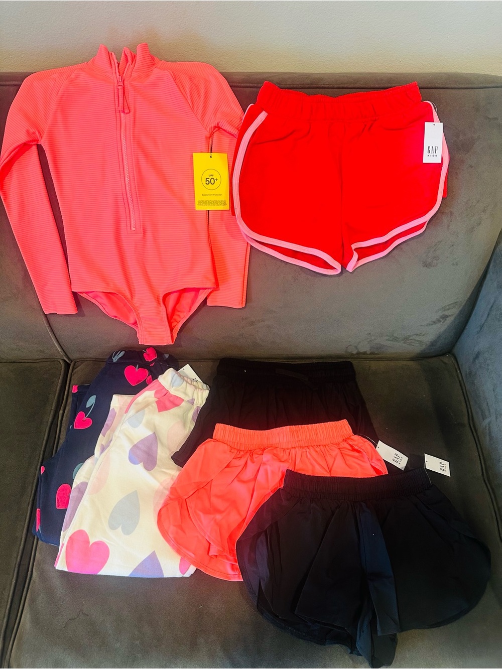 GAP Girls Size 6/7 Bundle, All NWT, skirts, shorts, sweats, swimsuit